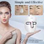 Led Face Mask Light Therapy, 7-1 Colors LED Facial Skin Care Mask, Red Light Therapy Mask for Face, White