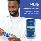 4Life Transfer Factor Plus - Support with Zinc, Super Mushroom Blend (Maitake, Shiitake, Agaricus), and Colostrum & Egg Yolk Extracts - 60 Capsules