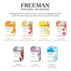Freeman Naturals Facial Mask 12 Piece Variety Bundle, Peel-Off, Gel & Cream Face Masks, Hydrating, Brightening, & Nourishing Skincare, Natural Ingredients, Travel Size, 0.33 fl. oz./10 ml Sachets