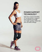 Crucial Compression Knee Sleeve (1 Pair) - Best Knee Braces for Knee Pain for Men & Women - Non-Slip Knee Support for Running, Weightlifting, Basketball, Gym, Workout, Sports