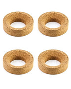 QWORK Lab Flask Support Cork Stand, 4 Pcs 110mm Diameter Round Bottom Holder for 250-2000mL Flasks