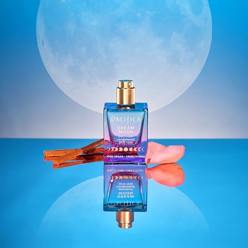 Pacifica Dream Moon Womens Spray Perfume 1 fl oz ��� Long-Lasting Floral Woody Fragrance for Her - Rose, Patchouli, Sandalwood ��� 100% Vegan, Cruelty-Free, Phthalate-Free Fragrance