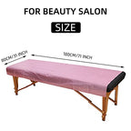 20PCS Massage Table Sheets Disposable Non Woven SPA Bed Cover Breathable Polypropylene Fabric 31" x 70" Thin, Not Waterproof （Pink）