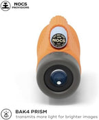Nocs Provisions Zoom Tube 8x32 Monocular, 8X Magnification Telescope, Bak4 Prism, Wide Field of View for Bird Watching, Backpacking & Wildlife Viewing - International Orange