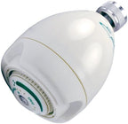 Niagara Conservation N2920 Earth Spa 3-Spray with 2 GPM 2.7-in. Wall Mount Adjustable Fixed Shower Head in White, 1-Pack | Bathroom Shower Head Sprayer with Pressure Compensation Technology