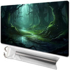 MTG Playmat Size 24x14in Free Storage Bags Non-Slip Backing, Ideal for Card Game Enthusiasts TCG Playmat (Mystery-No Deck)