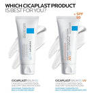 La Roche-Posay Cicaplast Balm B5 UV SPF 50, Vitamin B5 + Shea Butter + Tribioma + Madecassoside + Zinc Oxide Sunscreen, Post Treatment Skin Protectant With SPF, Multi-Purpose Cream For Dry Skin