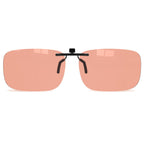 Goiteia FL-Rose Migraine Clip on Glasses-Amber Clip-on Blue Light Blocking Glasses for Eyes Strain/Light Sensitive/Fluorescent LED Lighting/Computer Screen Glare