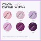 Morovan Nail Polish Set Fingernail: Lilac Light Purple Quick Dry Nail Polish Kit 0.25oz Lavender Regular Nail Polish Pack Glossy Finger Nail Polish Gifts for Women