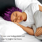YANIBEST Double Layer Satin Bonnet Silk Bonnet Adjustable Hair Bonnet for Sleeping Hair Bonnets for Women Curly Natural Hair