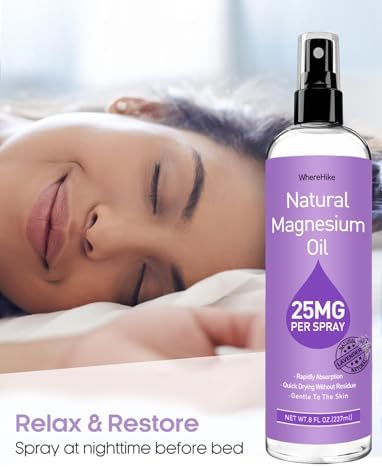 Topical Magnesium Lotion&Spray for Leg Cramps and Sleep,Nighttime Magnesium Cream for Pain,Muscle Relaxation,Calm,Deep Hydration for Body & Skin Care - Natural and Safe for Kids