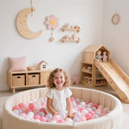 GOGOSO Ball Pit Balls for Toddler, Baby Plastic Playballs Kids Soft Pastel Pelotas Non-Toxic BPA-Free 2pink+White+Clear 500 Balls