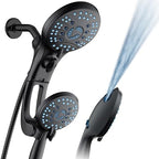 Hotel Spa AquaCare As-Seen-On-TV High Pressure Handheld/Rain 50-mode 3-way Shower Head Combo with Adjustable Arm - Anti-clog Nozzles, Tub & Pet Power Wash, 6 ft. Hose, Matte Black Finish