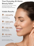 Microcurrent Facial Device, 3-in-1 Facial Massager Red Light Therapy Beauty Device for Face and Neck Skin Rejuvenation Lifting, Tightening, Infusing, Effective Wrinkle and Puffiness Reduction