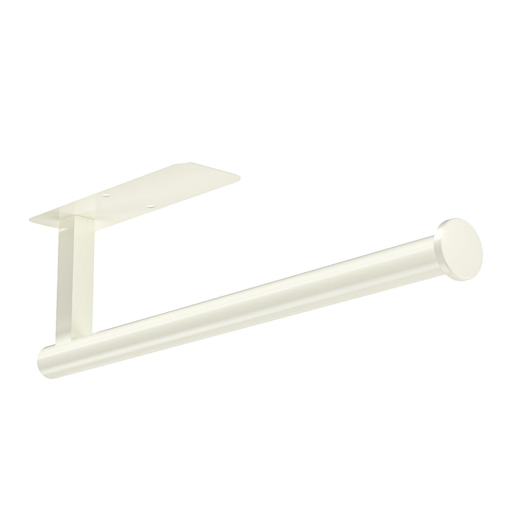 ASTOFLI Paper Towel Holder Under Cabinet No Drilling, Self Adhesive Paper Towel Holder Wall Mount for Kitchen Rack, Under Counter Napin Holder No Drill, RV, 304 Stainless Steel, White