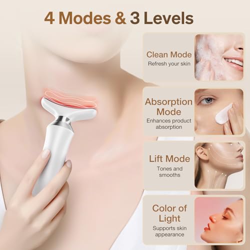 Facial Massager Red-Light-Therapy-for-Face, LED Light Therapy Device, Face Tool for Skin Care
