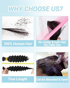Flagship Human Braiding Hair for Boho Braids 16 Inch 2 Bundles 100g Deep Wave Bulk Human Boho Hair for Braiding 12A Virgin Curly Human Hair for Boho Knotless Braids Human Hair Bundles P27/613