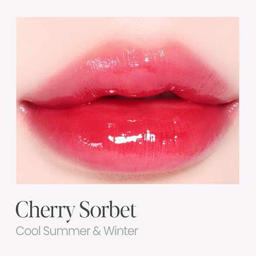 Espoir Couture Lip Tint Glaze #12 Cherry Sorbet 0.14oz | Volumizing Lip Stain with Syrupy Shine | Long-Lasting & Vibrant Color for Radiant Lip Look | Moisturizing & Glossy Lip Tint | Korean Lip Makeup