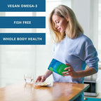 Vegan Omega 3-450mg DHA & EPA Fatty Acids - Sustainable Algae Oil - Plant-Based Fish Oil Alternative - Carrageenan-Free Softgels (120 Ct)