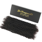 16 Inch Afro Kinky Curly Human Hair Bulk for Permanent Micro Locs/Twists/Braids/Repair Locs Afro Kinky Curly Bulk Human Hair Nature Black Color (1B, 16inch-50g/pack)