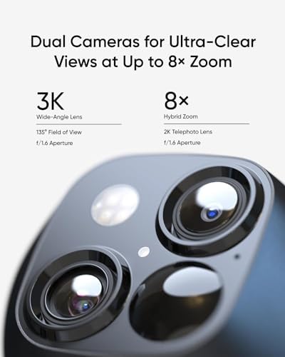 eufy Security SoloCam S340, Solar Security Camera, Wireless Outdoor Camera, 360 Degree Pan & Tilt Surveillance, No Blind Spots, 2.4 GHz Wi-Fi, No Monthly Fee, HomeBase S380 Compatible (Renewed)