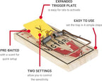Victor M205 Easy Set Plastic Pedal Sustainably Sourced FSC Wood Humane Snap Rat Trap (Pack of 3)