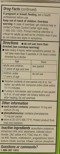 Equate Daytime Severe Cold Multi-Symptom, Green Tea Honey Lemon, 6 Little Packets