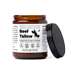 Santa Cruz Paleo Beef Tallow for Skin Care & Cooking, 100% Grass Fed and Finished, Gluten Free, Keto, Sugar Free, Paleo, Use as Lip Balm or Moisturizer, With Vitamin D, E, K, B1, A, Fatty Acids, 8 Oz