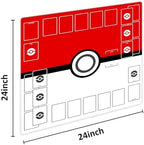 Playmat for Trading Card Game – 2-Player Trainer Mat with 37 Damage Counters and Professional Storage Bag