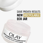 Olay Firm & Smooth Collagen Peptide Face Moisturizer, 2 oz Fragrance Free Firming Face Cream for Hydration and Skin Renewal, Recyclable Eco Jar Packaging