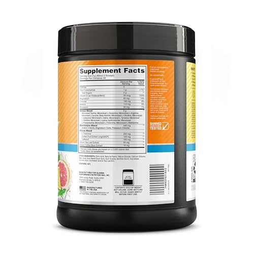 Optimum Nutrition Amino Energy Powder Plus Focus, with BCAA, Electrolytes, and Caffeine, Sunkissed Citrus, 65 Servings (Packaging May Vary)