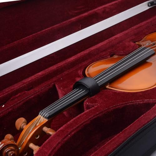 FINO 4/4 Full Size Violin Case Professional Oblong Violin Hard Case with Built-in Hygrometer,Super Lightweight Portable Carrying Bag Slip-On Cover with Backpack Straps,Black