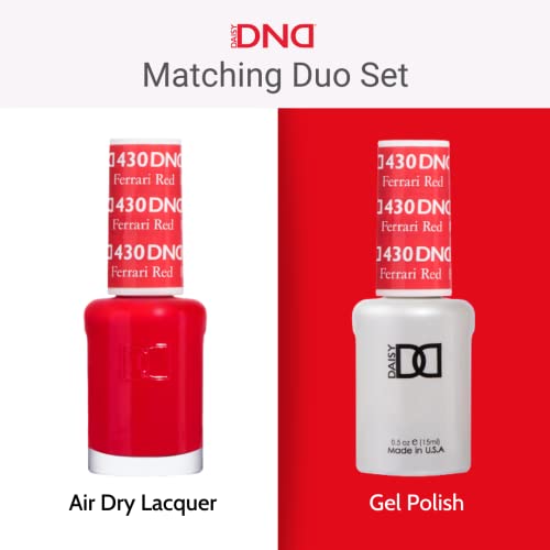DND Gel Black Polish Set, UV/LED GelPolish and Air Dry Nail Lacquer, Matching Chip-Free Polish Duo, 0.5 Fl Oz Each