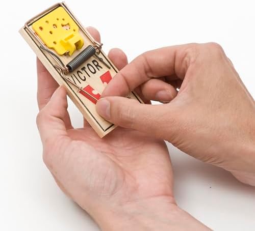 Victor Mouse Traps M035-12, Plastic Pedal, Sustainably Sourced FSC Wood, Wooden Mouse Traps, 12 Pack