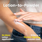Whole Body Deodorant Lotion For Women by Super Fresh Lady | POWDER LOTION for Privates & Body to Stop Chafe & Odor | Aluminum Free | Coconut + Vanilla Scent | 4oz (2pk)