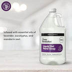 Clean Revolution Liquid Gel Hand Soap, Silky Rich Liquid, Quick Lather, Fast Rinsing, Contains Real Essential Oils (Natural Lavender) 128 Fl Oz