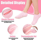 2Pairs Moisturizing Socks - Silicone Socks for Dry Cracked Feet Women - Gel Socks for Dry Cracked Feet Women - Lotion Socks for Repairing and Softening Dry Cracked Feet Skins