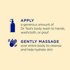 Dr Teal's Body Wash with Pure Epsom Salt, with Prebiotic Lemon Balm & Sage, 24 fl oz (Pack of 4)