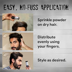 Hair Styling Powder, All-day Invisible Hold Hair Volumizer and Texture for Men and Women, Styling Powder with Matte Finish- 2-Piece Set, 10g