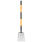 VNIMTI Pitch Fork for Gardening, 5 Tine Pitchfork Heavy Duty with Fiberglass Handle, 58 Inches