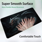 for MTG Game Playmat, for Magic TCG Rubber Play mat,Tabletop Card Playmats with Smooth Surface,Trading Card Inked Game Mat,Battle Game,Dragon in Black