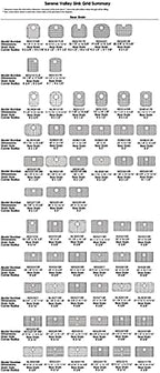 Serene Valley Sink Protector Grid 26-1/16" x 14-1/16", Centered Drain with Corner Radius 3-1/2", 304 Stainless Steel Material NLW2614C