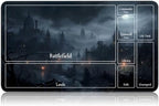 for MTG Game Playmat, for Magic TCG Rubber Play mat,Tabletop Card Playmats with Smooth Surface,Trading Card Inked Game Mat with New Zones,Battle Game,Fantasy Castle