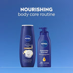 NIVEA Nourishing Care Body Wash with Nourishing Serum, Moisturizing Body Wash for Women, Enriched with Provitamin B5 and Vitamin E, 20 Fl Oz Bottle, Pack of 3
