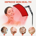 Red Light Therapy for Body, Adjustable Infrared Light Therapy Lamp with Stand - 660nm Red Light and 850nm Near Infrared Light Lamp Device for Facial and Body Skincare