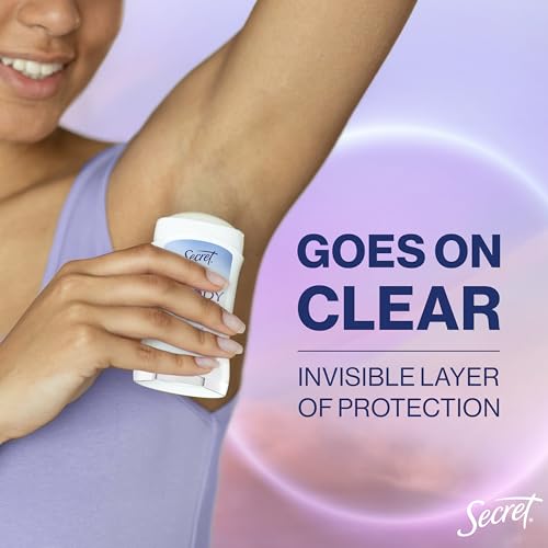 Secret Whole Body Deodorant Dry Feel Stick + Absorbs Sweat for Women, Rosewater Scent, Aluminum Free Deodorant Stick, 72 HR Odor Protection, 2.4 oz
