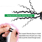 Faux Locs Crochet Hair 10 Inch Ombre Goddess Locs Crochet Hair for Women Soft River Locs Curly Pre Looped Crochet Braids with Curly Ends Boho Hippie Locs Synthetic Hair Extensions(6 packs, 1b/30)