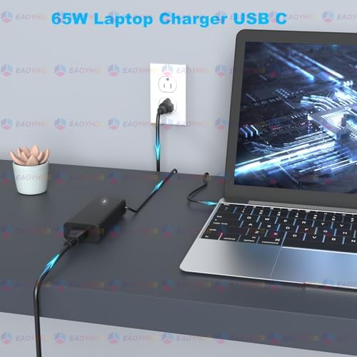 65W 45 Watt USB Type C Laptop Charger Compatible with Dell XPS 13, Latitude 5440 5540 5450 5420 7420 5520 E5440 E5430 5320 7440 5430 5530 7430 7450 Power Cord, Chromebook 3100 2in1 Computer AC Adapter