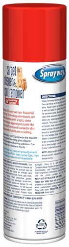 Sprayway Carpet Cleaner (Pet), 19oz, Pack of 6 | Removes Pet Stains & Odors, Foaming Action | Deep Cleans Carpets & Upholstery | Fresh Scent, Quick-Drying Formula