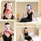 Red Light Therapy for Face, LED Face Mask Light Therapy, Red Light Therapy Mask for Acne, Wrinkles and Skin Rejuvenation, 320 LEDS, 3 Modes, 10-Min Auto Off, Eye Protection Included